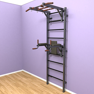 Шведская стенка «LittleSport» Graphite Long 2.0 черные ступени