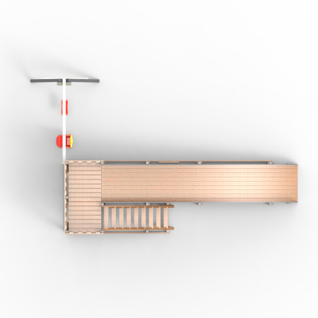 Детская площадка - деревянная горка Пикник "Зима №3" Ультра с качельной балкой