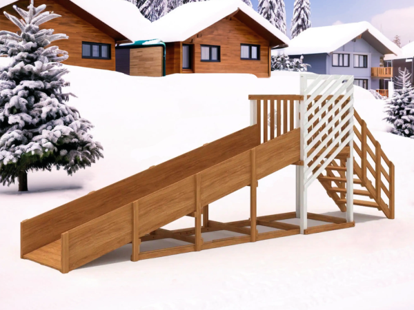 Зимняя горка "IgraGrad Snow Fox", скат 5 м мод.2