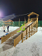 картинка Зимняя деревянная горка "IgraGrad Snow Fox (Домик)", скат 10 м от магазина Лазалка