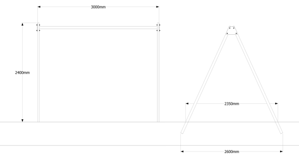картинка Уличные качели Sv Sport УК164.2В2 (3.0м/Гнездо 115см/"Лодочка"/Подвесы на втулке 2к) от магазина Лазалка