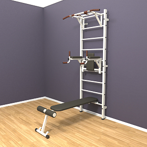 Шведская стенка "LittleSport" Pull-Up 3.0 (белый*белый)