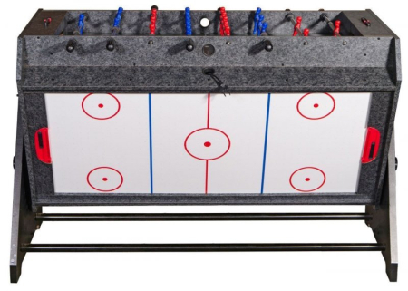 картинка Стол-трансформер "Vortex 3-in-1" (3 игры: аэрохоккей, футбол, бильярд, 127 х 78.7 х 86.4 см, серый) от магазина Лазалка