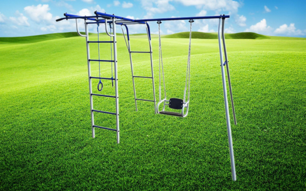 Детский спортивный комплекс для дачи Пионер "Шалун" (ЦК-2М) (Серый)