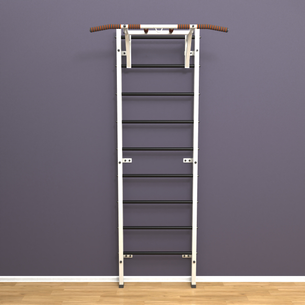 Шведская стенка «LittleSport» White Pull-Up черные ступени