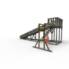 Детская площадка - деревянная горка Пикник "Зима №3" Блэк с рукоходом