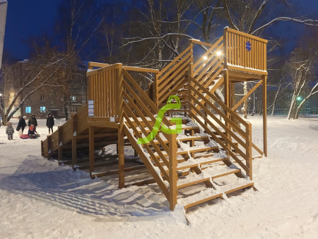 Зимняя горка "IgraGrad Snow Fox", скат 10 м (мод. 3)