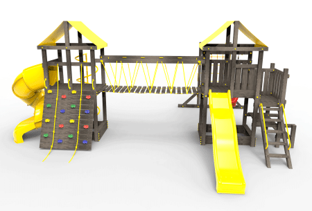 Детская площадка Пикник "Black" Кракен с винтовой трубой