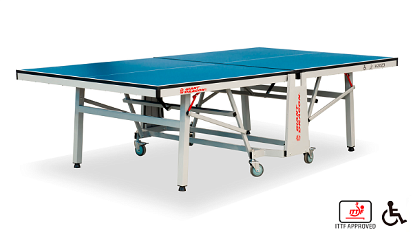 картинка Теннисный стол складной для помещений "K-2023 ITTF Indoor" (274 Х 152.5 Х 76 см ) с сеткой от магазина Лазалка