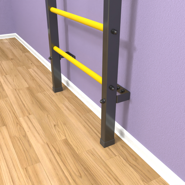 картинка Шведская стенка «LittleSport» Graphite Long 2.0 желтые ступени от магазина Лазалка