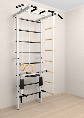 Шведская стенка Sv Pro 803 (Турник Pro/Брусья/стойка/Канат/Кольца/Лестница)