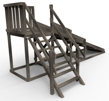 Детская площадка - деревянная горка  Пикник "Зима №2" Блэк