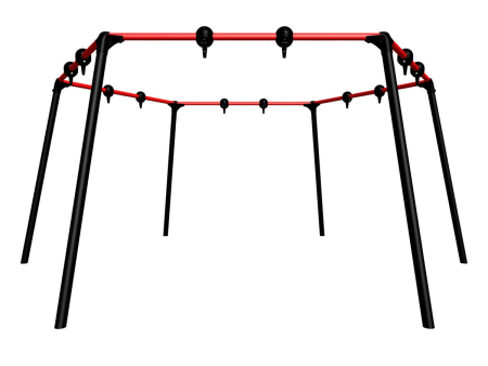 картинка Уличные качели Sv Sport шестиугольник (высота 2.5м / диаметр 6.7м) УК200 от магазина Лазалка