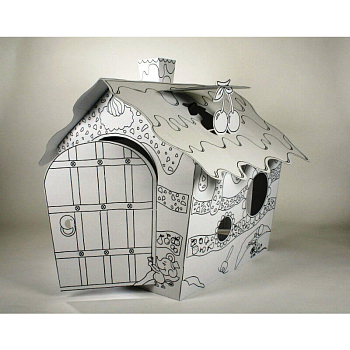 картинка Картонный домик-раскраска "Фруктовый домик" от магазина БэбиСпорт