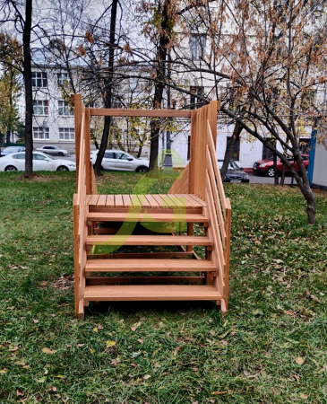 картинка Детская зимняя деревянная горка "IgraGrad Snow Fox", скат 2,8 метров от магазина Лазалка