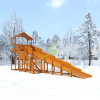 картинка Зимняя деревянная горка "IgraGrad Snow Fox (Домик)", скат 10 м от магазина Лазалка