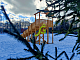 картинка Зимняя деревянная горка "IgraGrad Snow Fox (Домик)", скат 10 м от магазина Лазалка