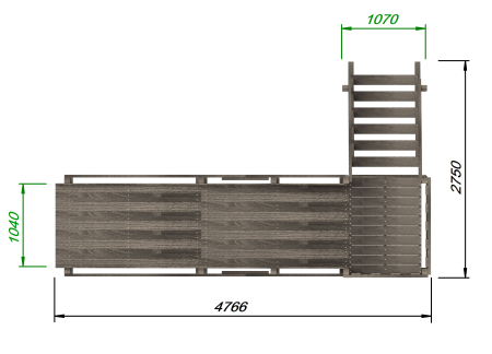 Детская площадка - деревянная горка  Пикник "Зима №2" Блэк