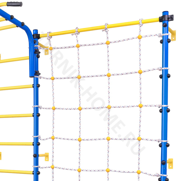 Детский спортивный комплекс ДСК "Turnik Home" с сетью ( синий - желтый )