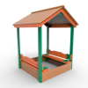 картинка Детская деревянная песочница с крышей "Вега" от магазина Лазалка