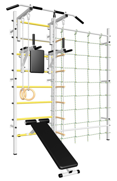 картинка Шведская стенка Sv Sport 5110 (Турник стандарт/Лестница/Канатный лаз) арт. 5110 от магазина Лазалка