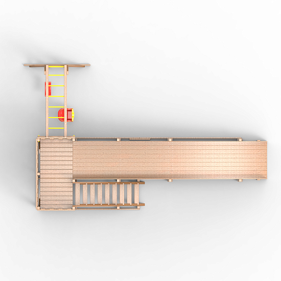 Детская площадка - деревянная горка Пикник "Зима №3" Оптимус с рукоходом