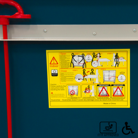 картинка Теннисный стол складной для помещений "K-2023 ITTF Indoor" (274 Х 152.5 Х 76 см ) с сеткой от магазина Лазалка