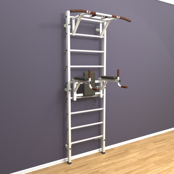 Шведская стенка «LittleSport» White Pull-Up 2.0 белые ступени